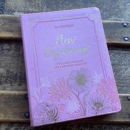New Beginnings Pink Floral Faux Leather Devotional