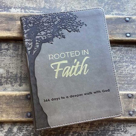 Rooted in Faith Brown Faux Leather Devotional